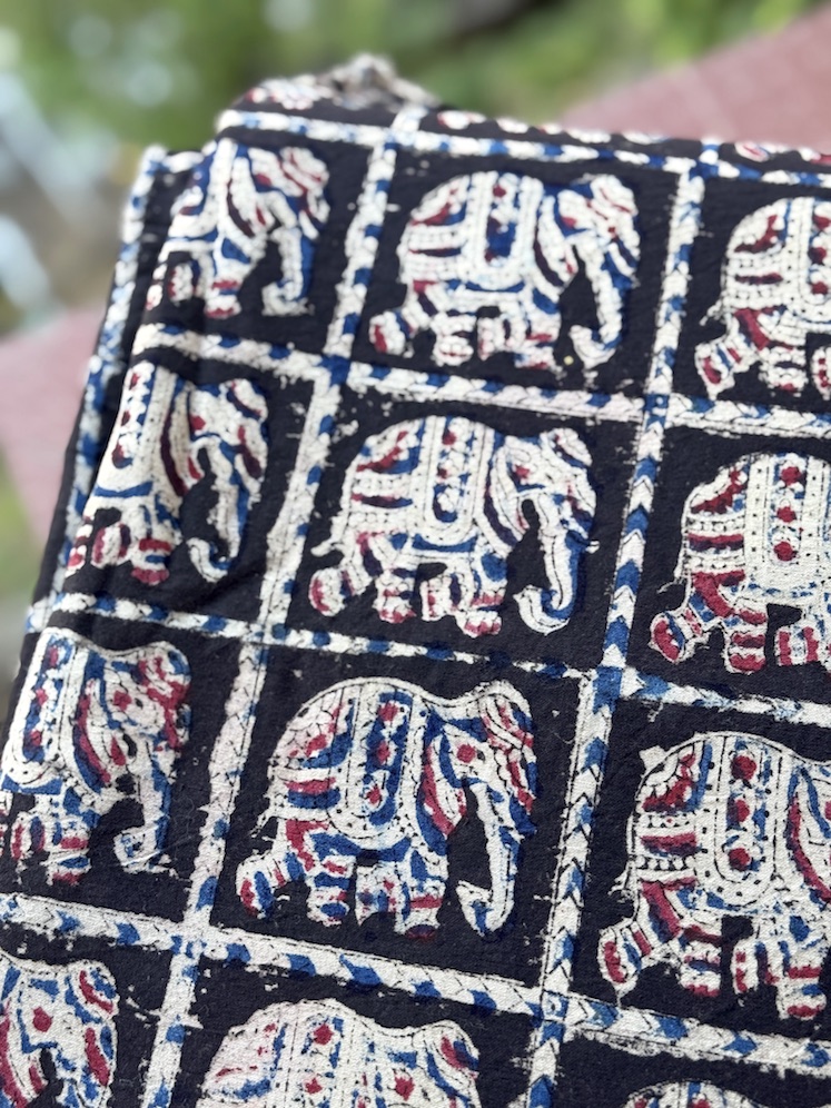 Handblocked cotton fabric