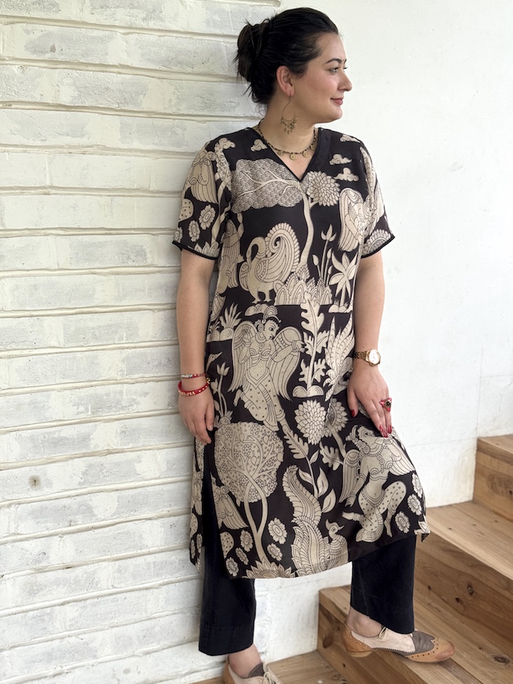 BLACK KALAMKARI