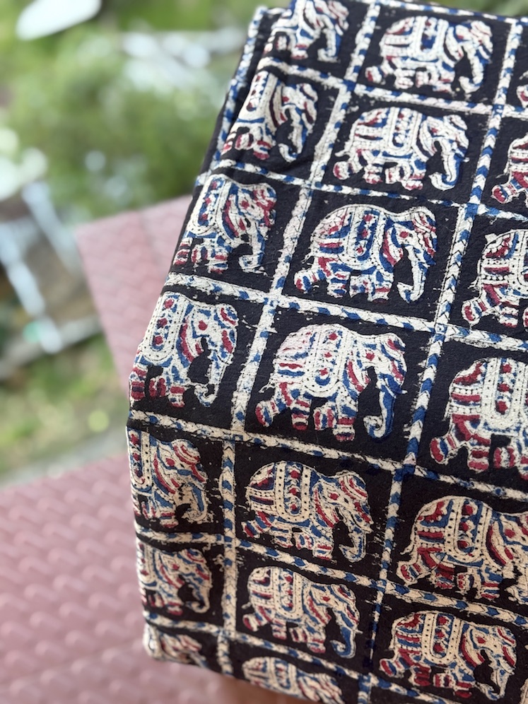 Handblocked cotton fabric