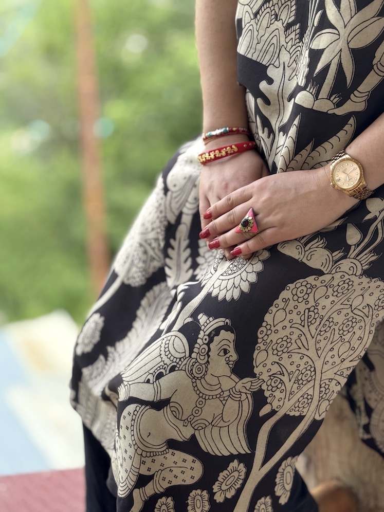 BLACK KALAMKARI