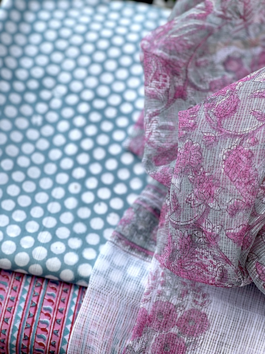 Cotton suit with kota dupatta 6