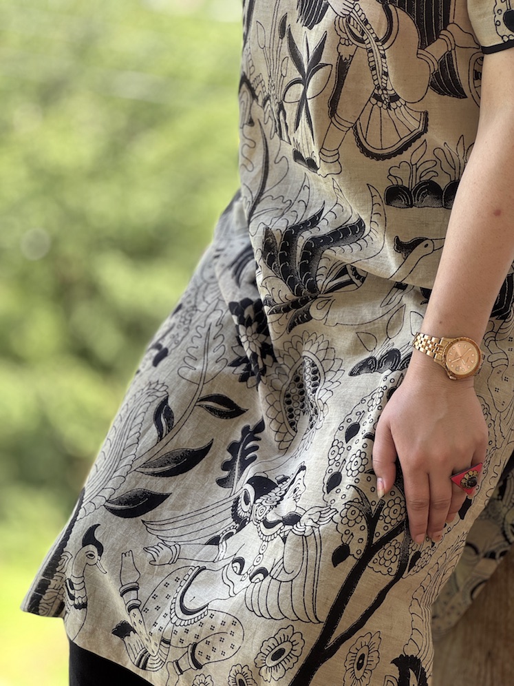 BLACK KALAMKARI