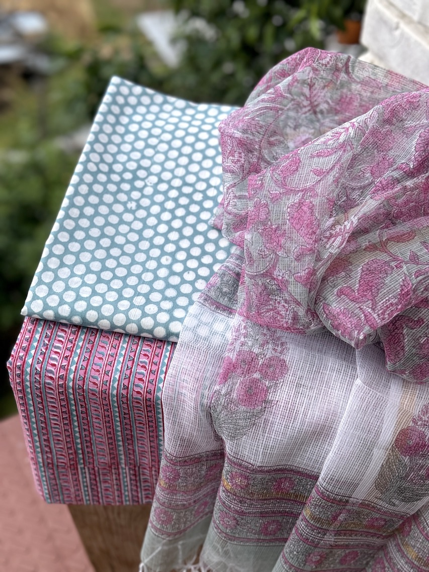 Cotton suit with kota dupatta 6