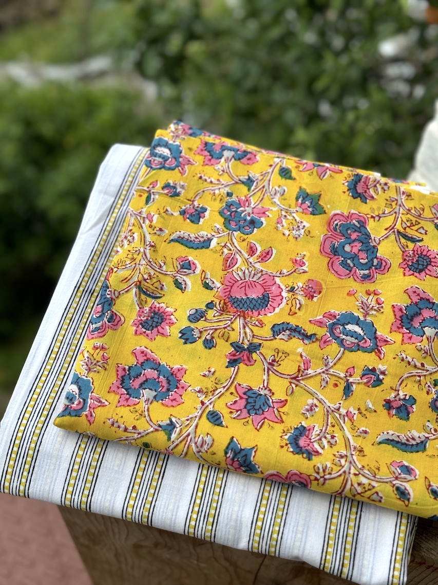 Yellow kurta bottom set
