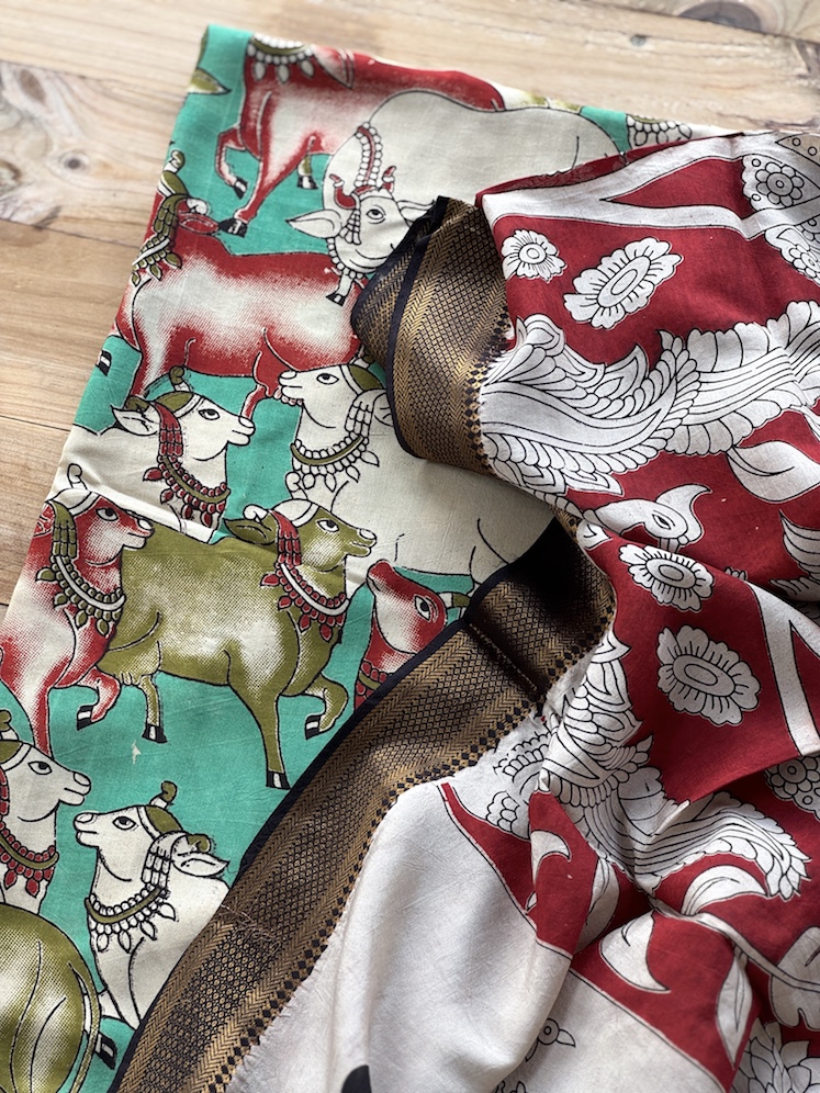 Kalamkari modal kurta bottom set 4