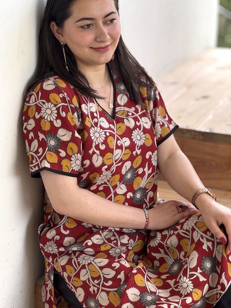 RED KALAMKARI
