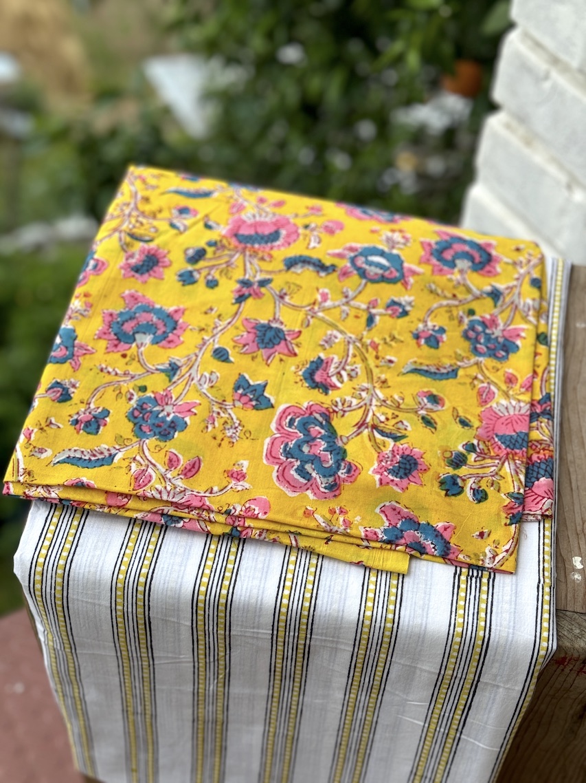 Yellow kurta bottom set