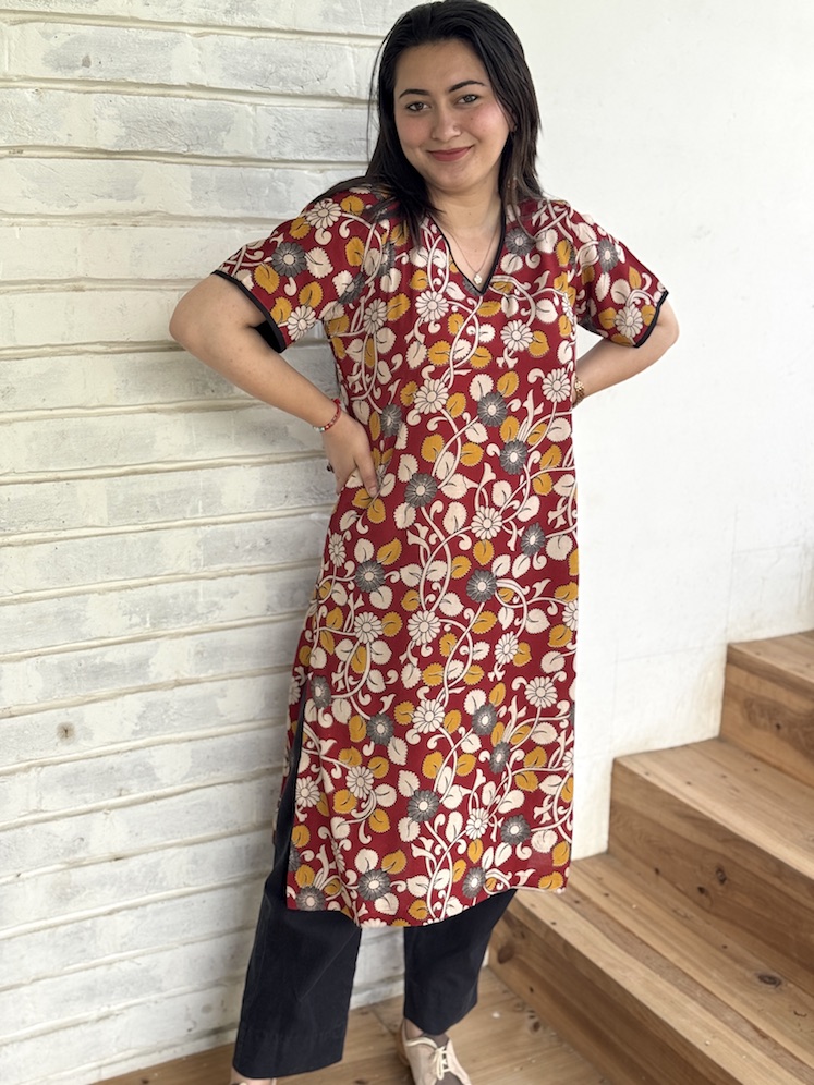 RED KALAMKARI