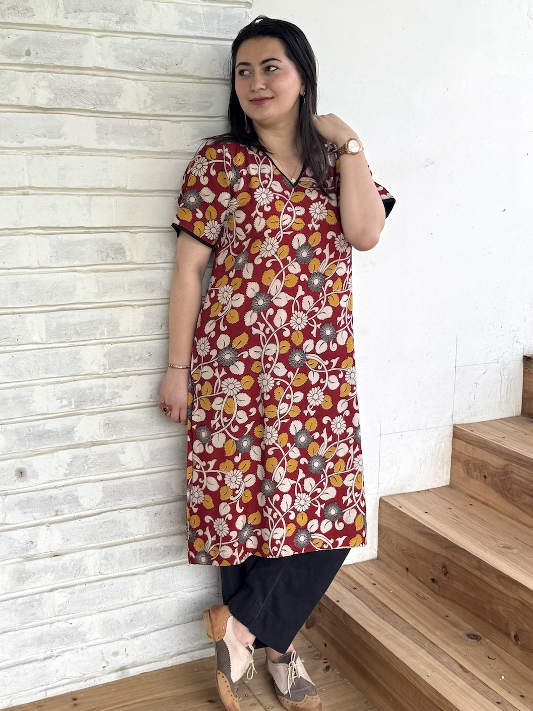 RED KALAMKARI