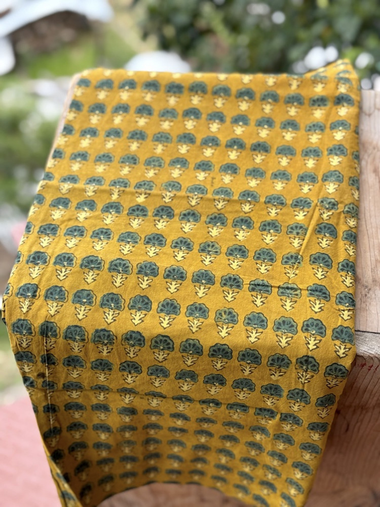 Image of Ajrakh Handblocked cotton fabric 2.5 meters