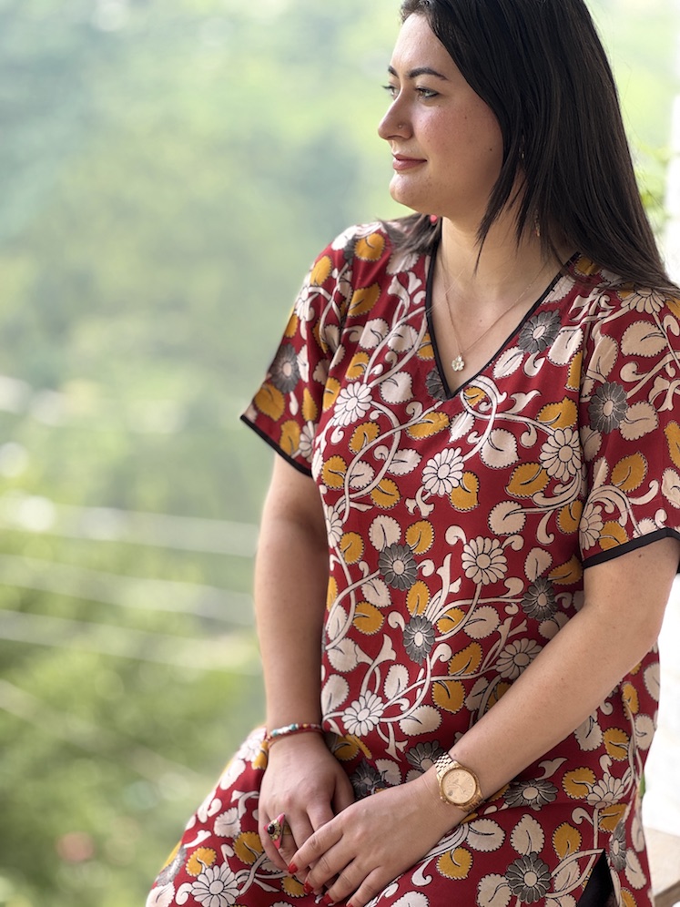 RED KALAMKARI