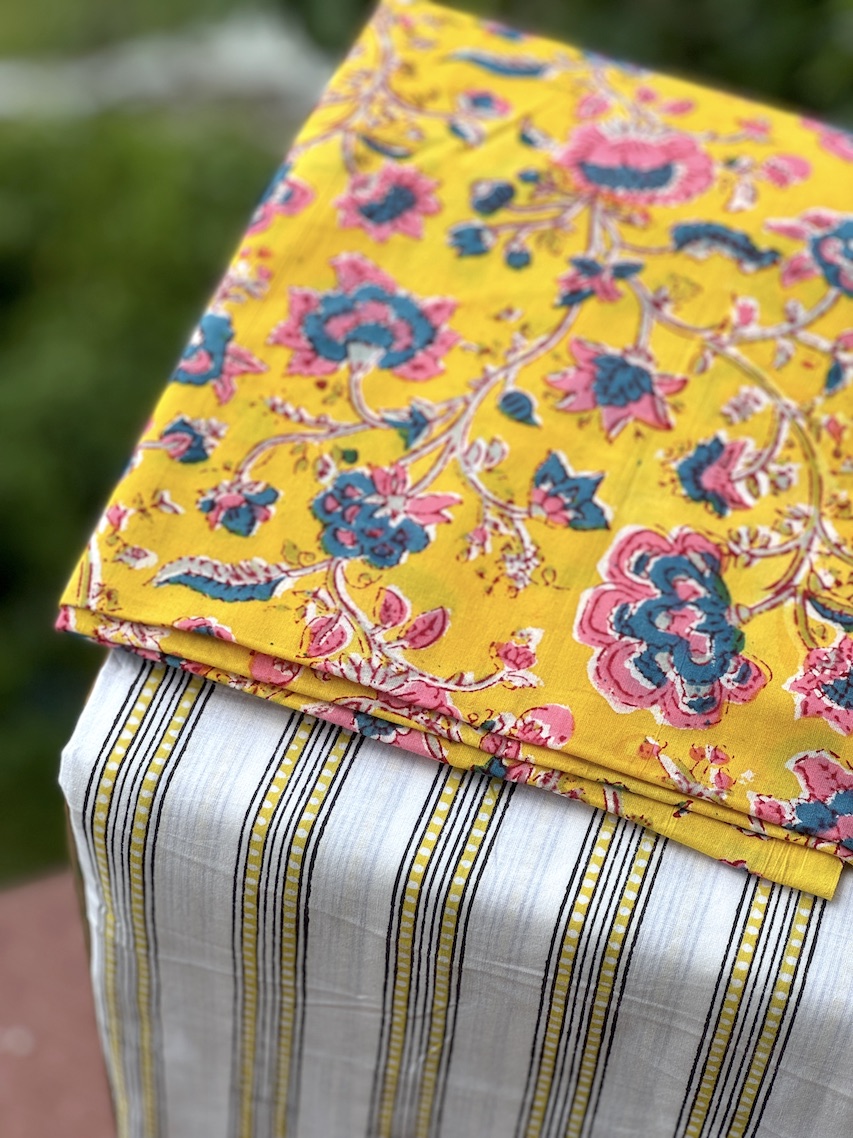 Yellow kurta bottom set