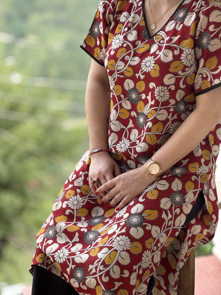 RED KALAMKARI