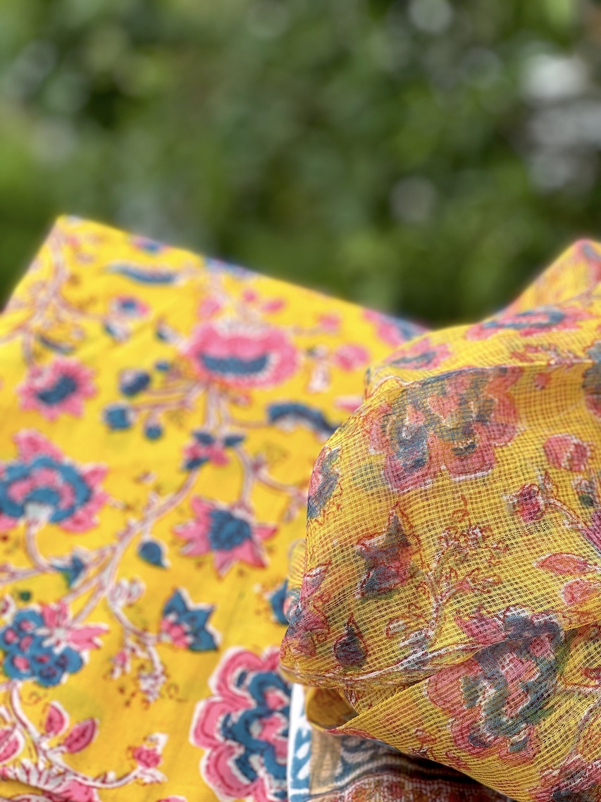 Cotton suit with kota dupatta 7