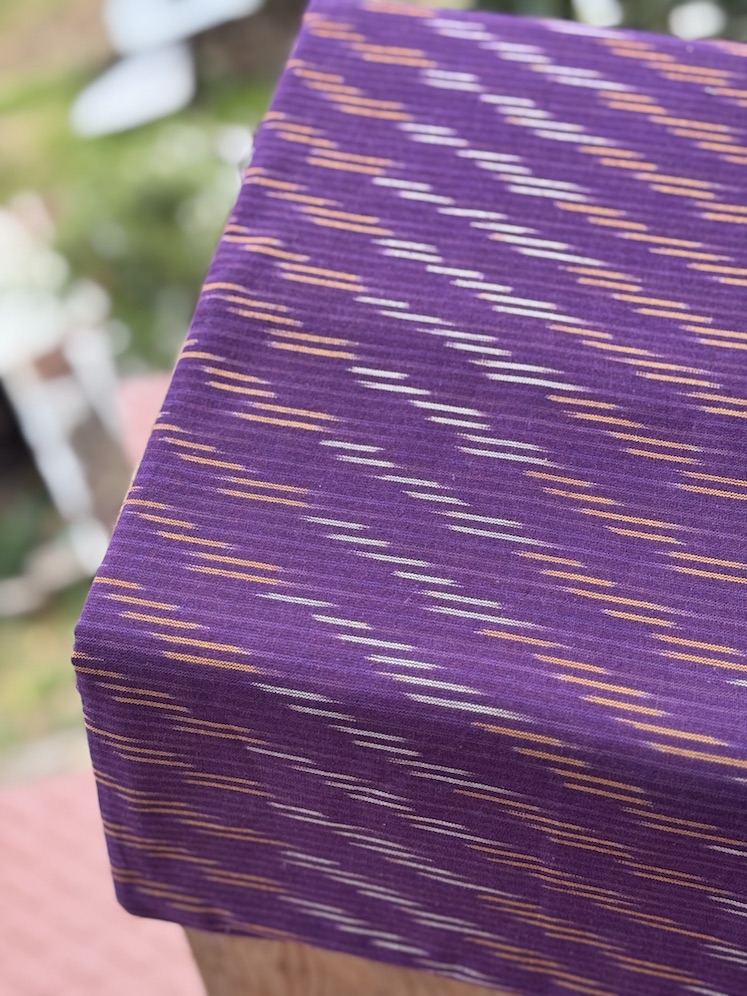 Ikat handwoven cotton fabric 25 meters