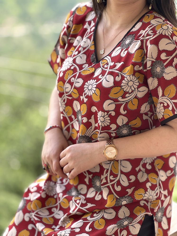 RED KALAMKARI