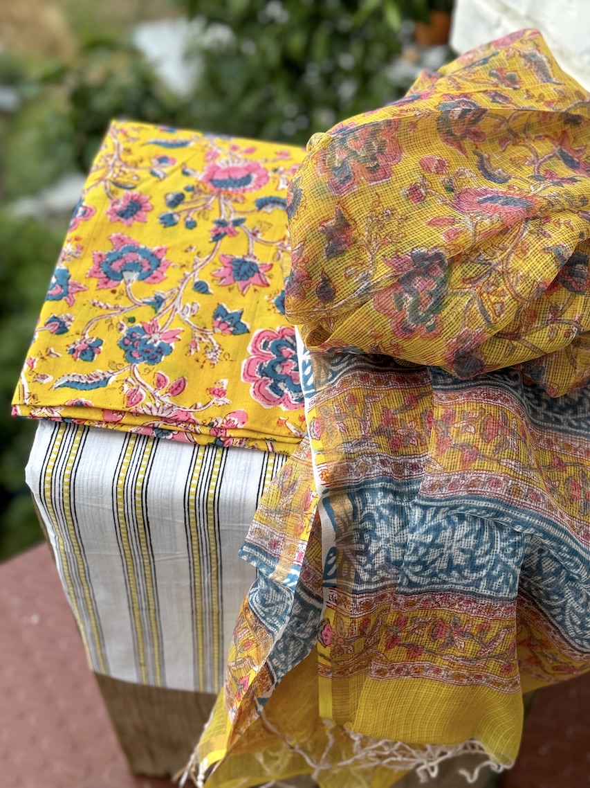 Cotton suit with kota dupatta 7