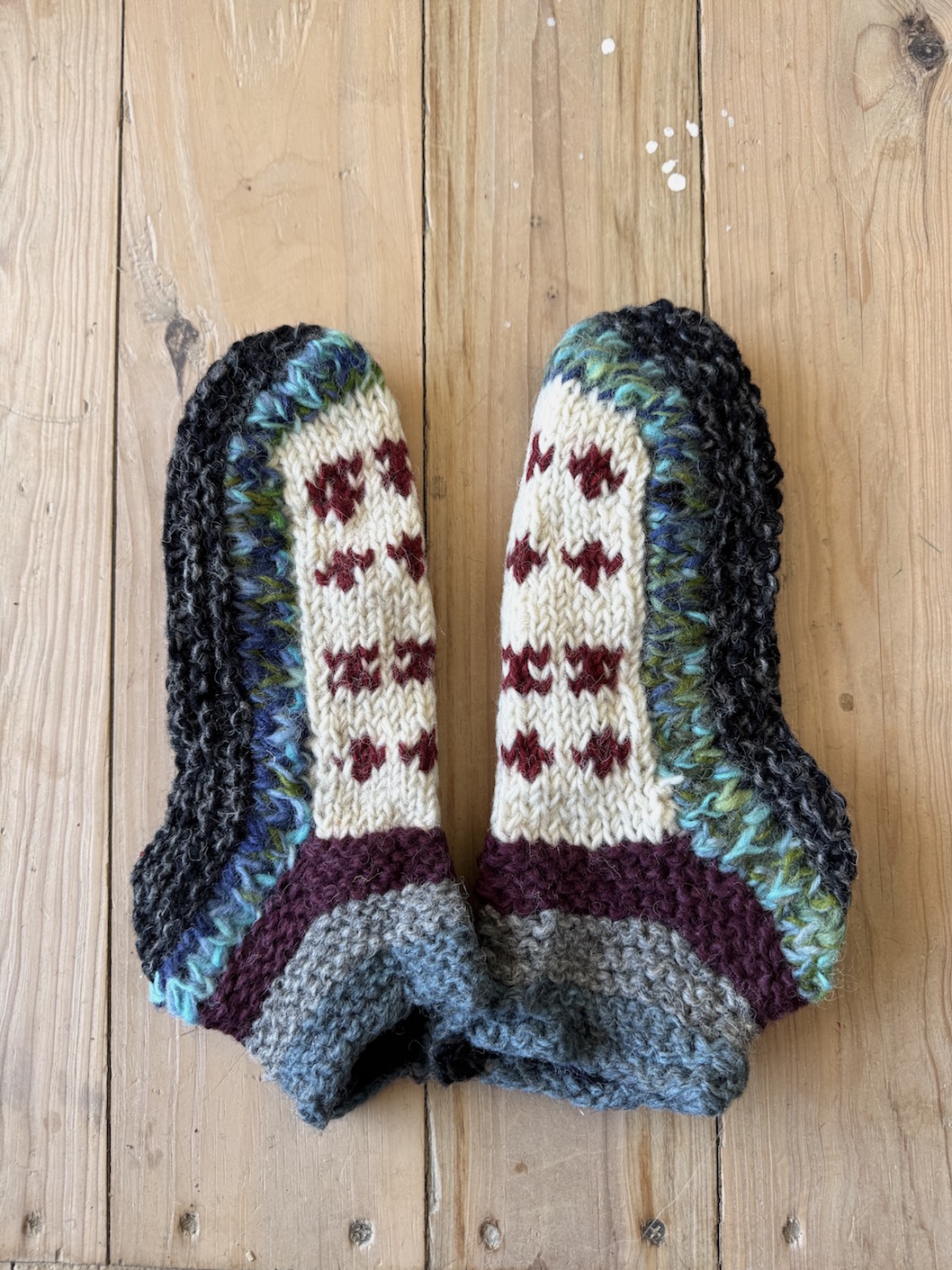 Ankle Sheep wool socks with fleece lining 9