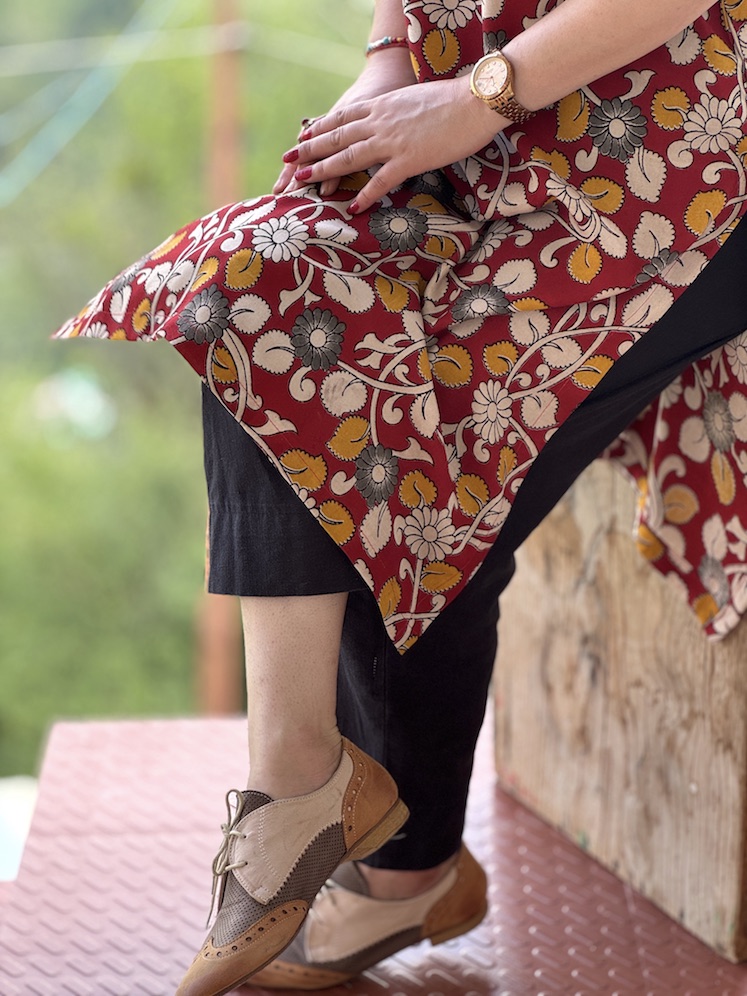 RED KALAMKARI