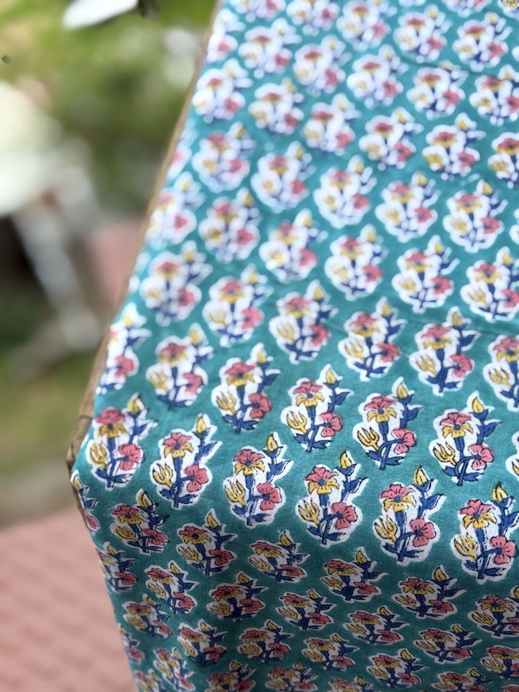 Handblocked cotton fabric 25 meters