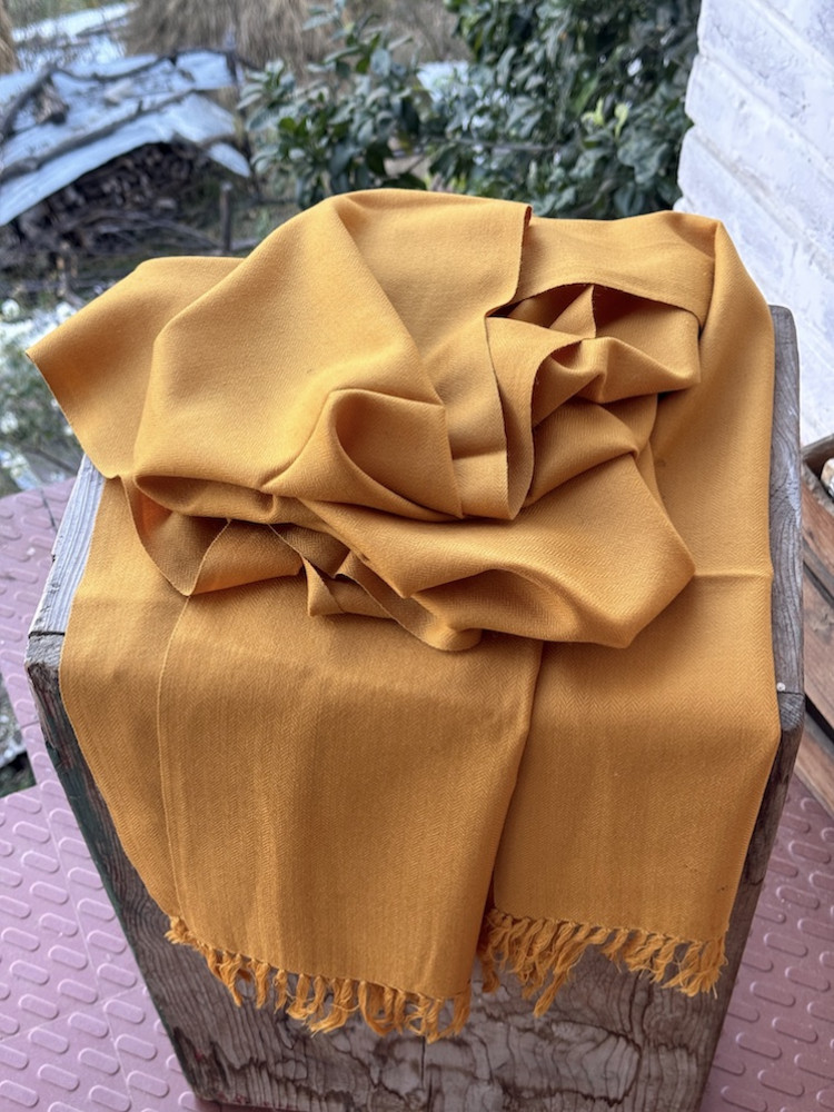 Image of Yellow pure wool stole