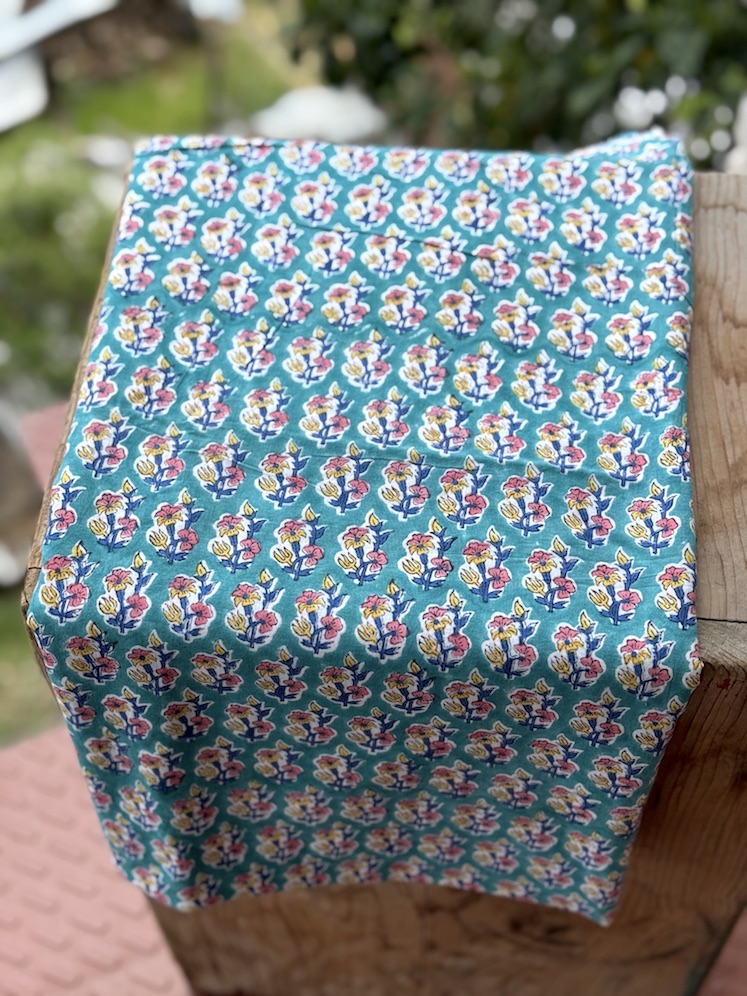 Handblocked cotton fabric 25 meters