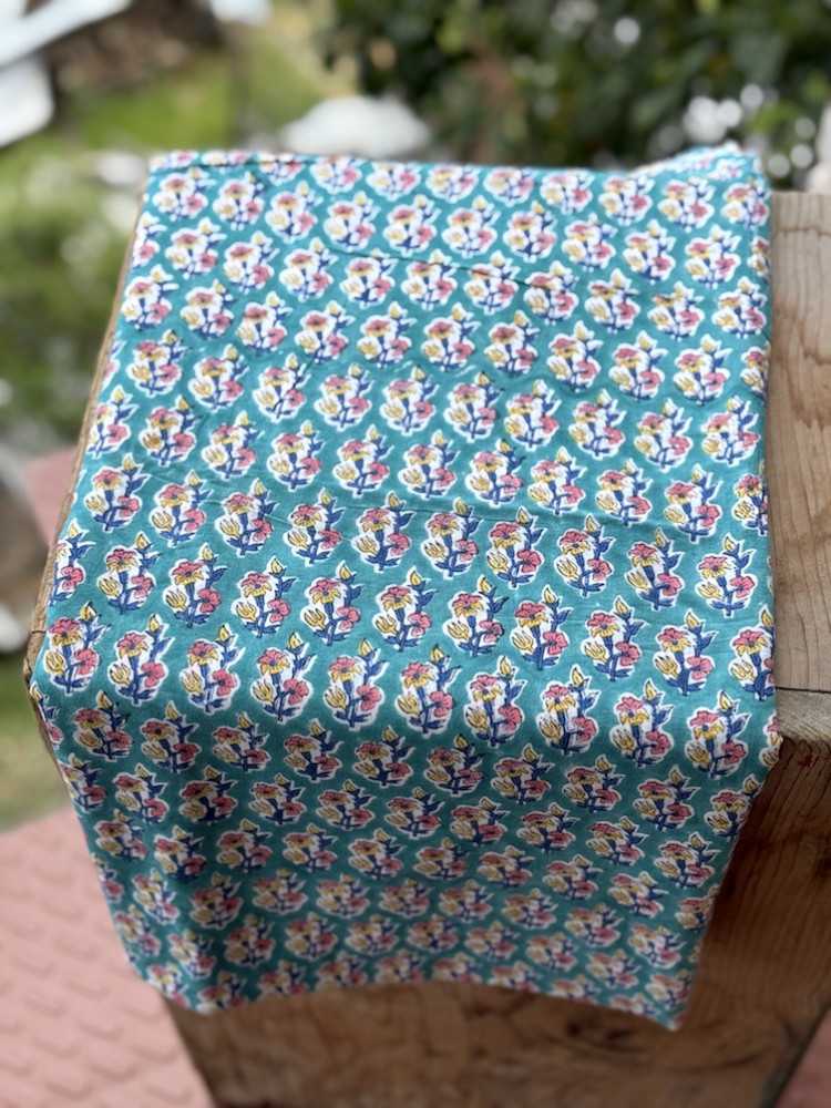 Image of Handblocked cotton fabric 2.5 meters