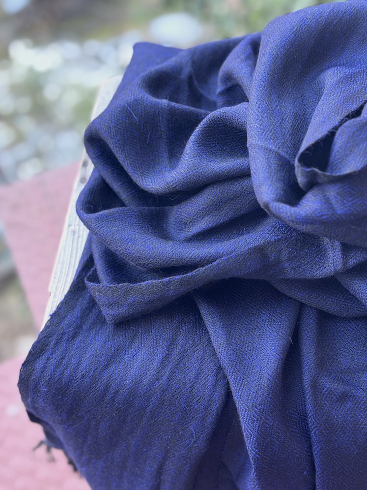 Blue pure wool stole