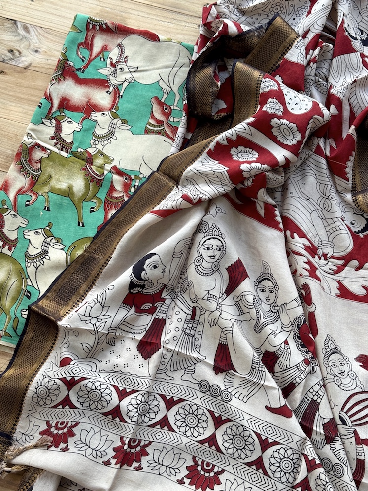 Kalamkari modal kurta bottom set 4