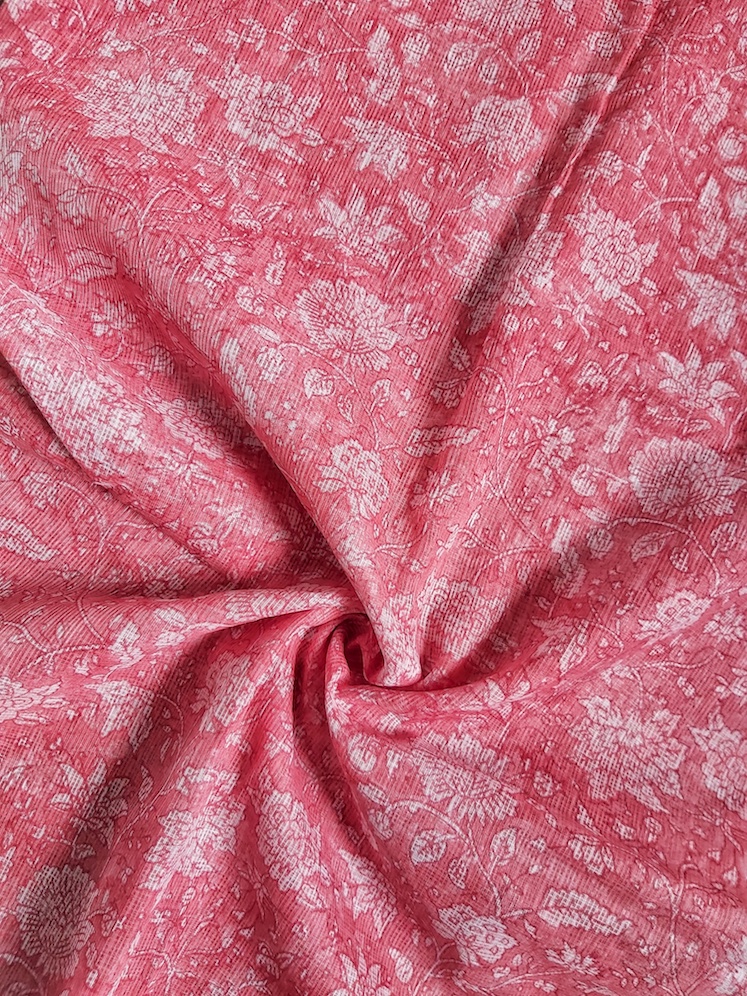 Pink kota doria blouse piece 160 meters