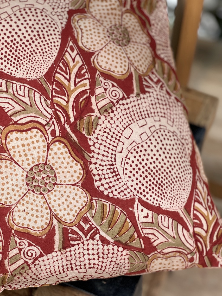 Kalamkari block printed cushion covers - set of 2