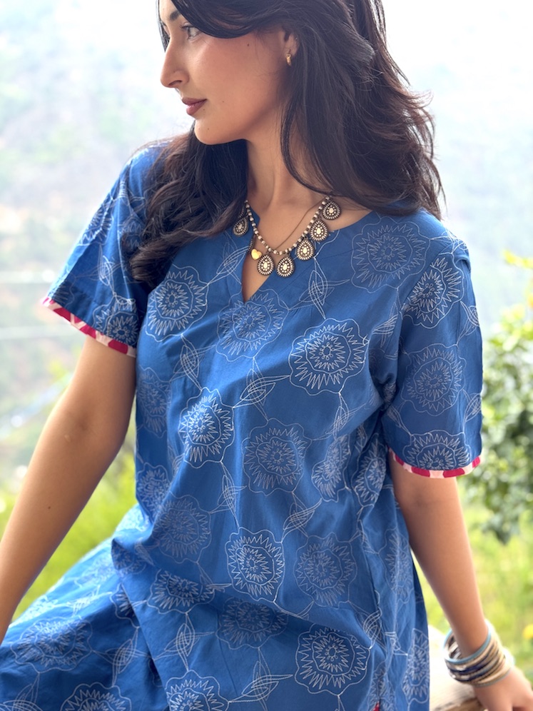 EMBROIDERED BLUE