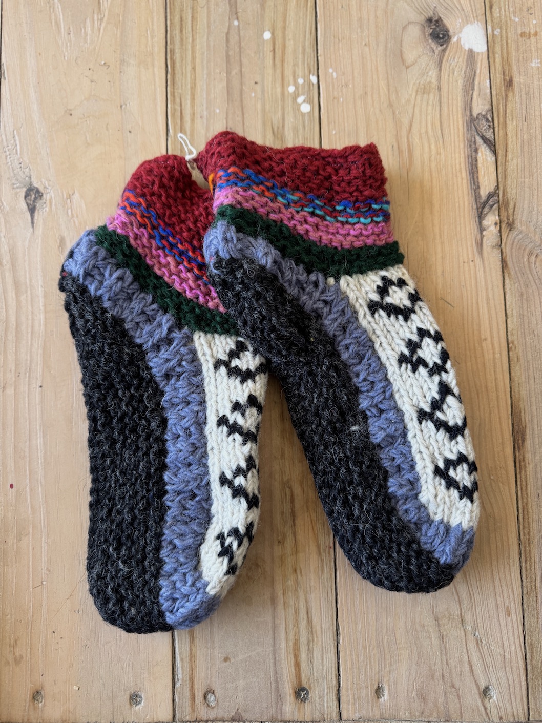 Ankle Sheep wool socks with fleece lining 24