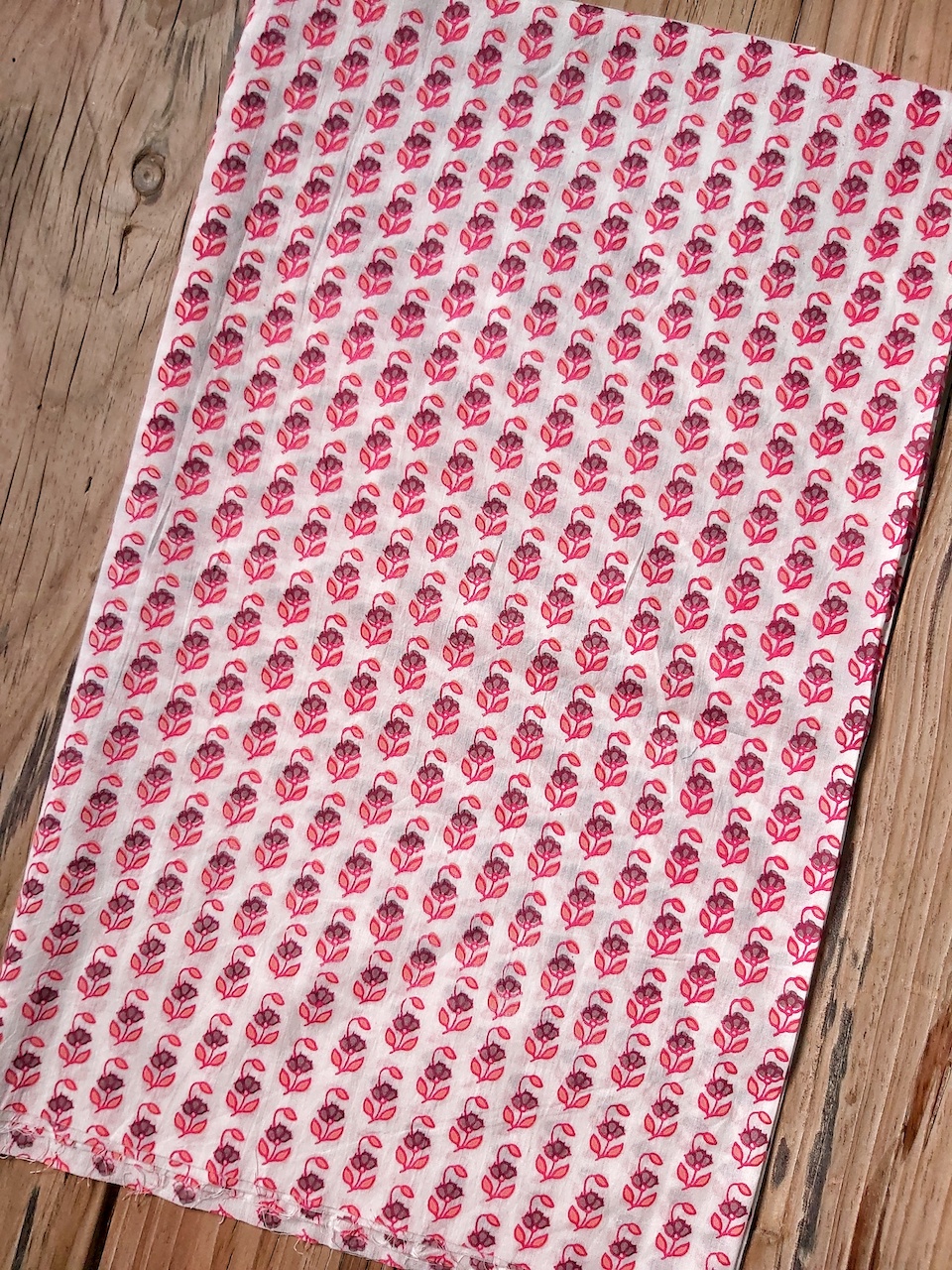 Ivory pink booti blouse piece 1 meter