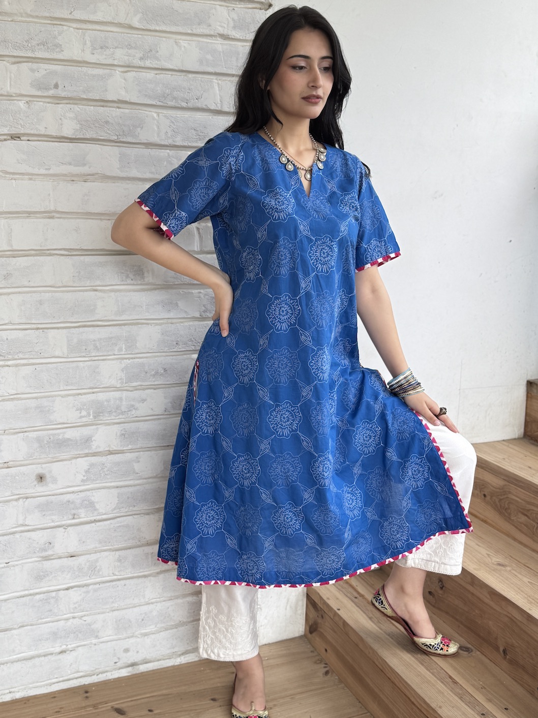 EMBROIDERED BLUE