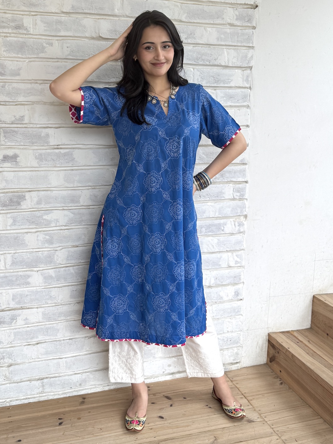EMBROIDERED BLUE
