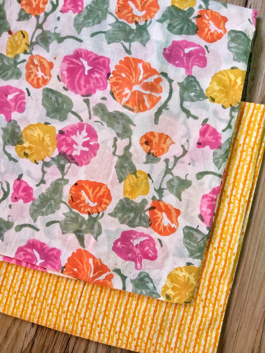 Cotton suit with shibori chanderi silk dupatta 1