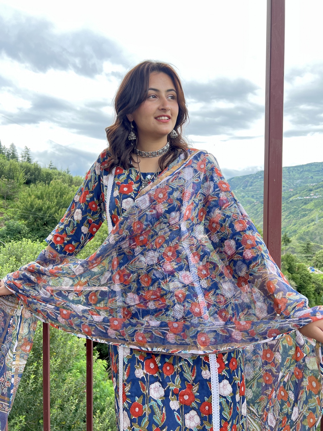 Banjaran blue floral kurta