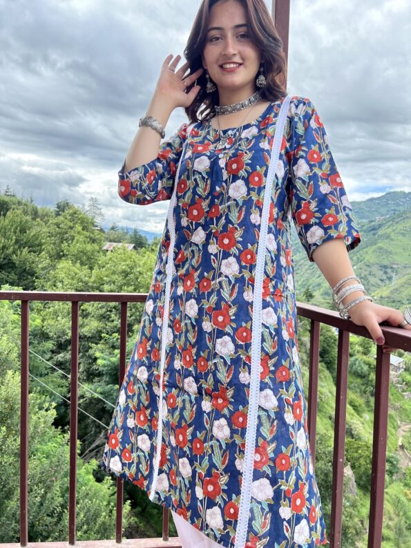 Banjaran blue floral kurta