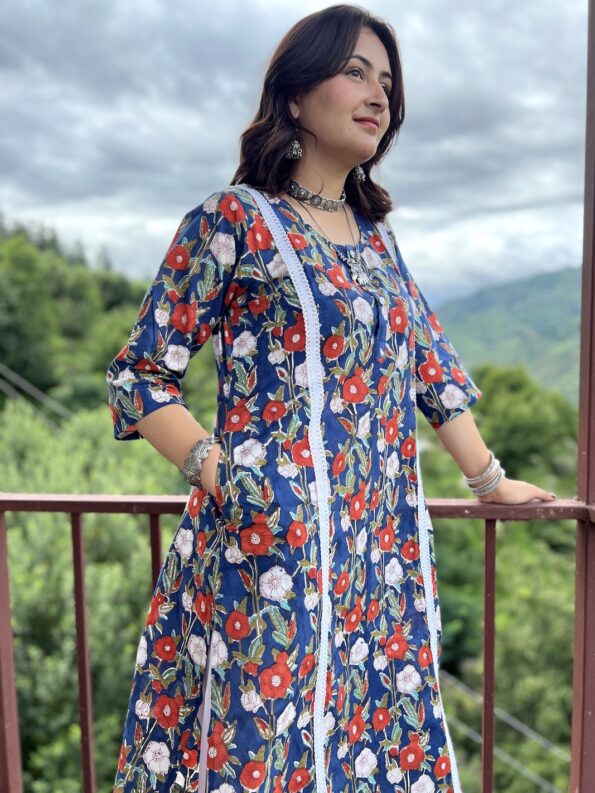 Banjaran blue floral kurta