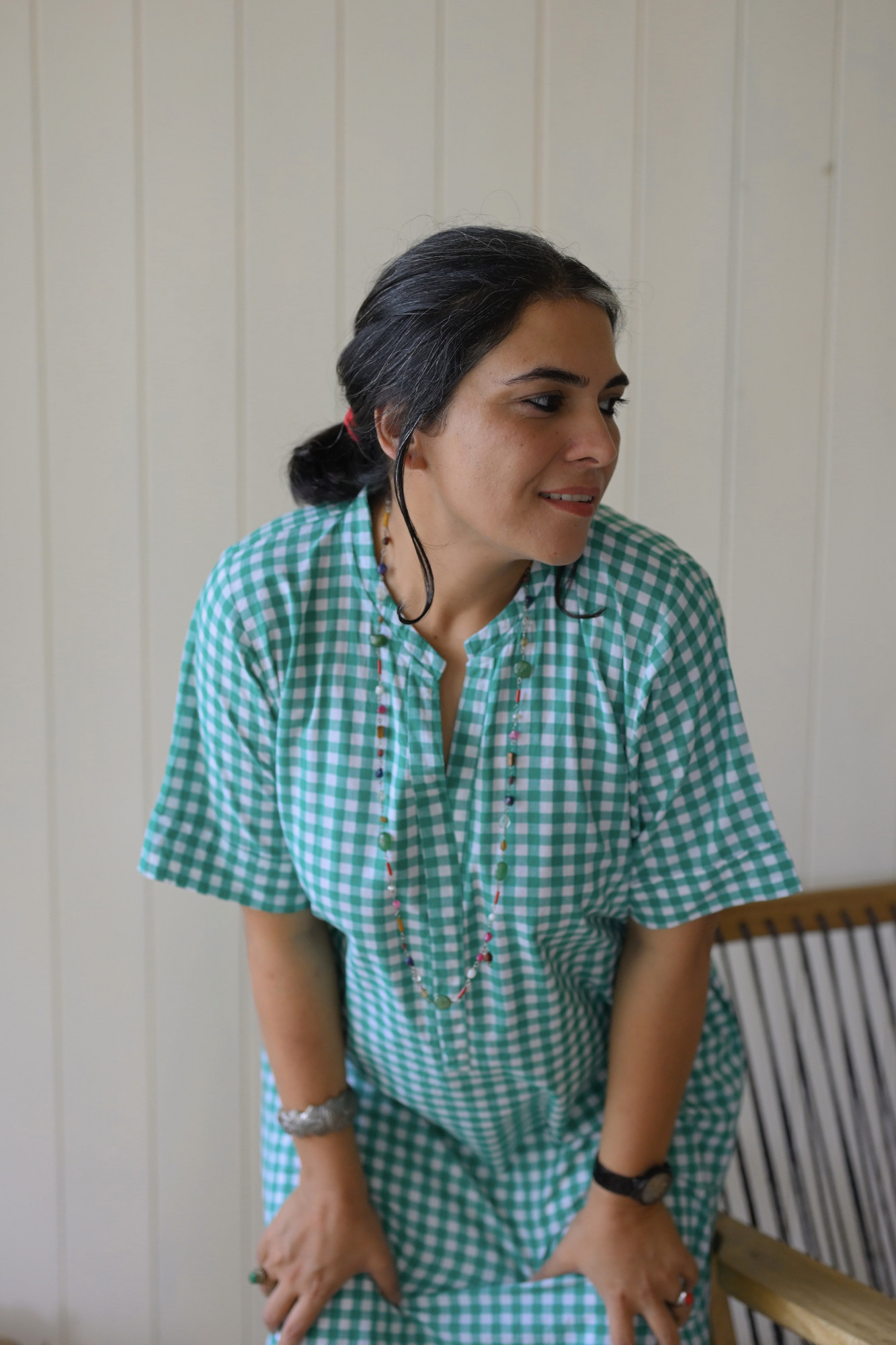 CHECK ME GREEN - KURTA