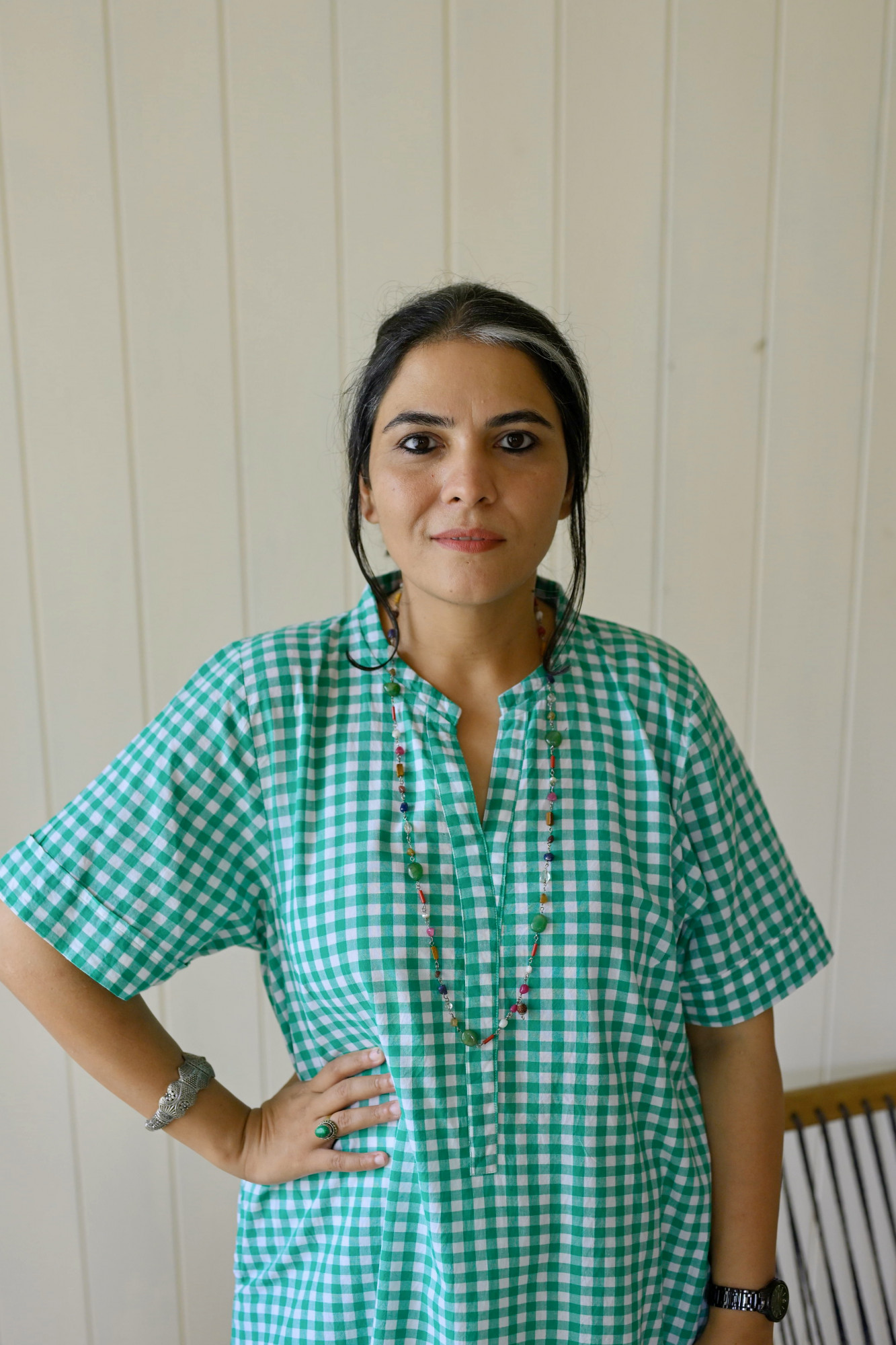 CHECK ME GREEN - KURTA
