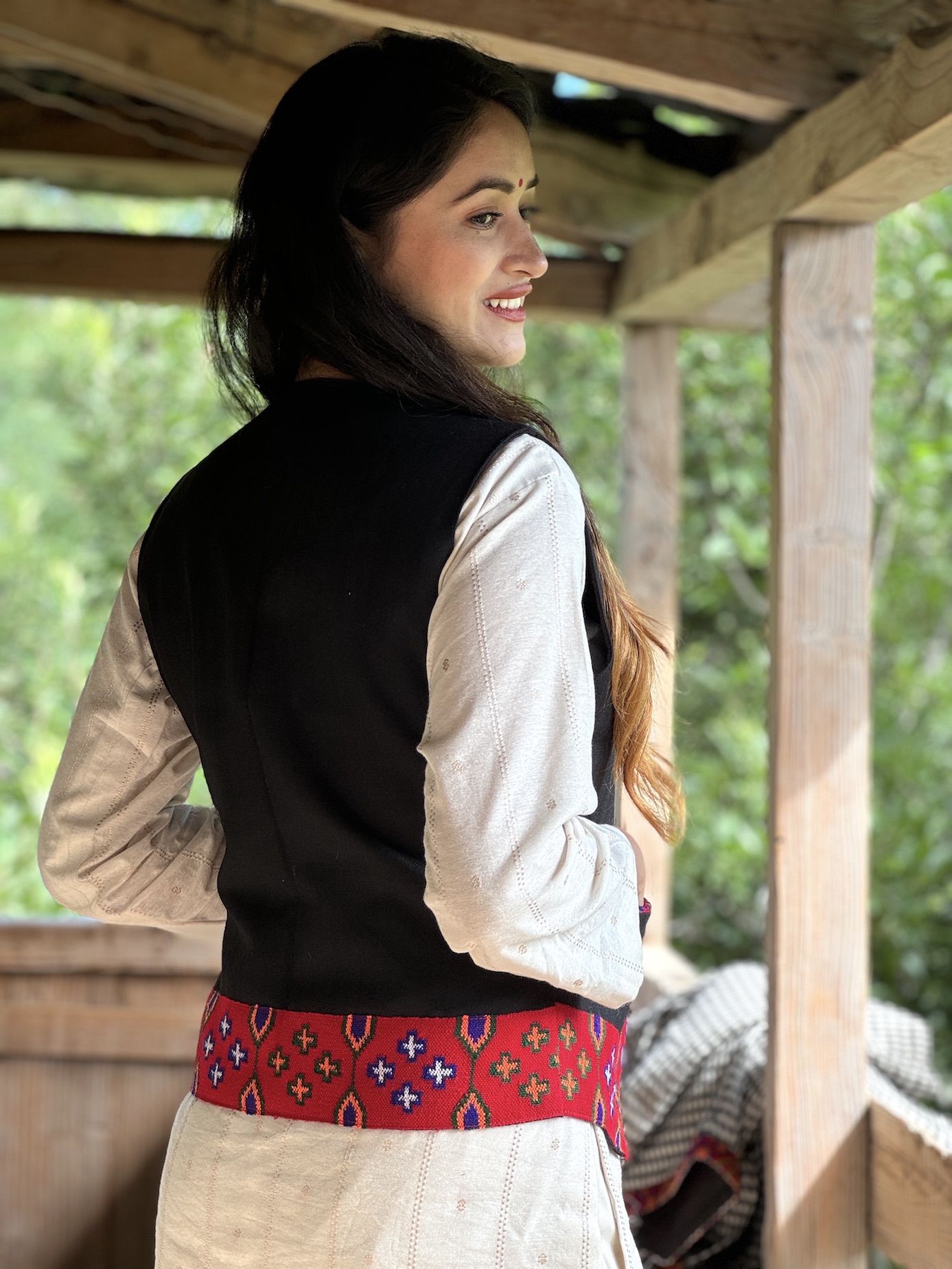 Kinnauri pure wool waist coat