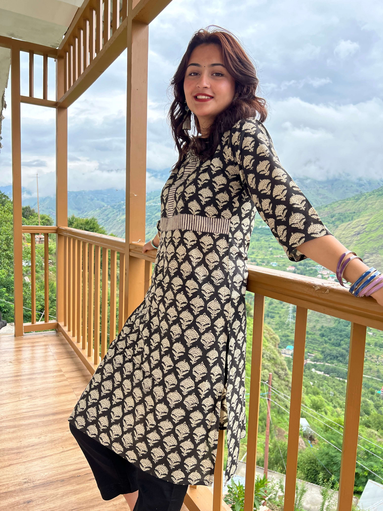 Meera block printed regular fit kurta