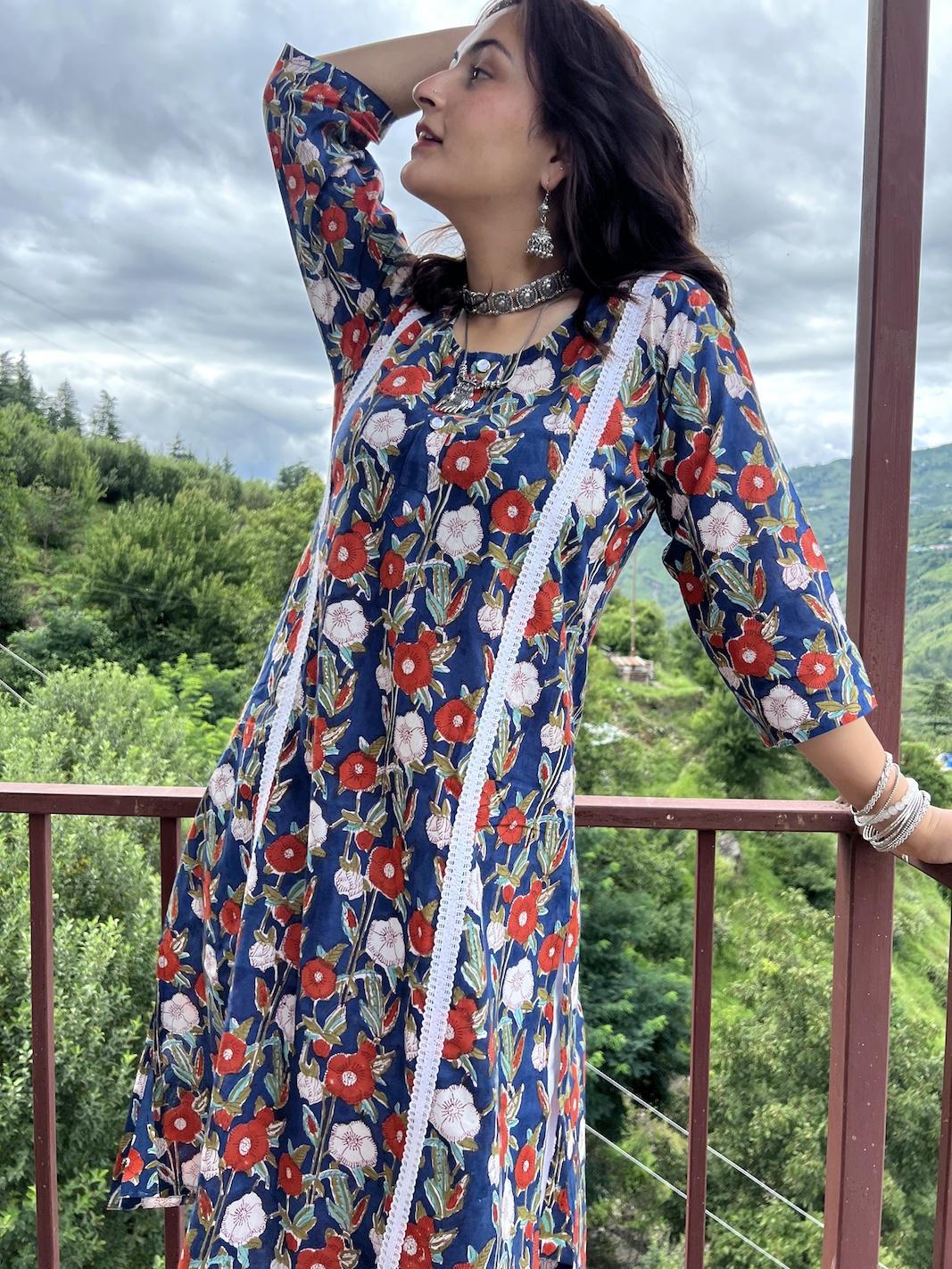 Banjaran blue floral kurta