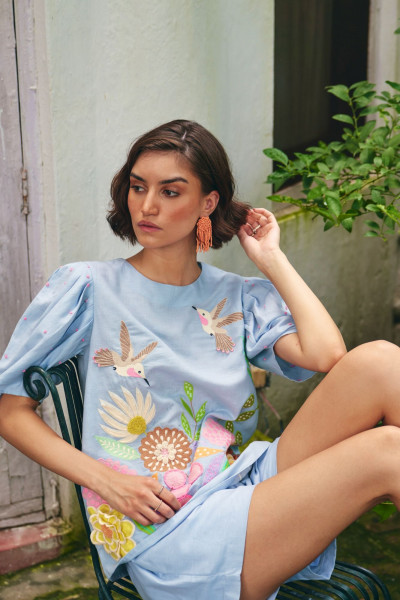 Blue Blossom Co-ord Set