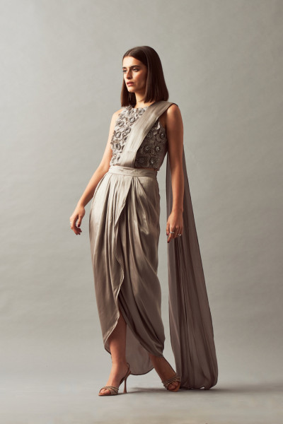 Silver Twilight Embroidered Set