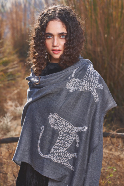 Twilight Zari Cashmere Wrap