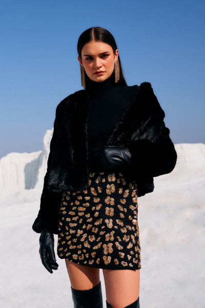 Gilded Jungle Wrap Skirt