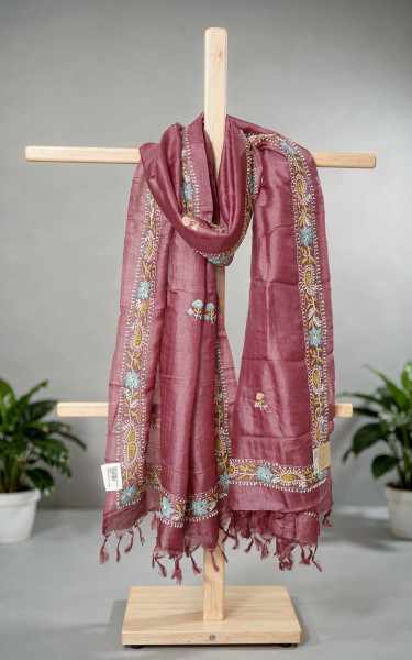 Image of Aabha Angan – Gachi Tussar with Handworked Dupatta